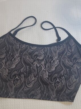 PINK ACTIVE Black Sports Bra Strap — Bold Logo Detail